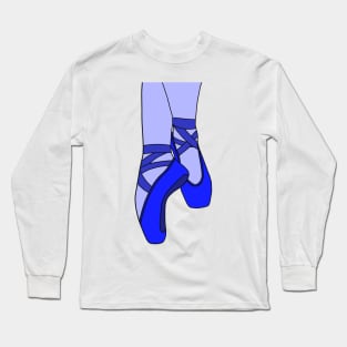 Blue pointe shoes Long Sleeve T-Shirt